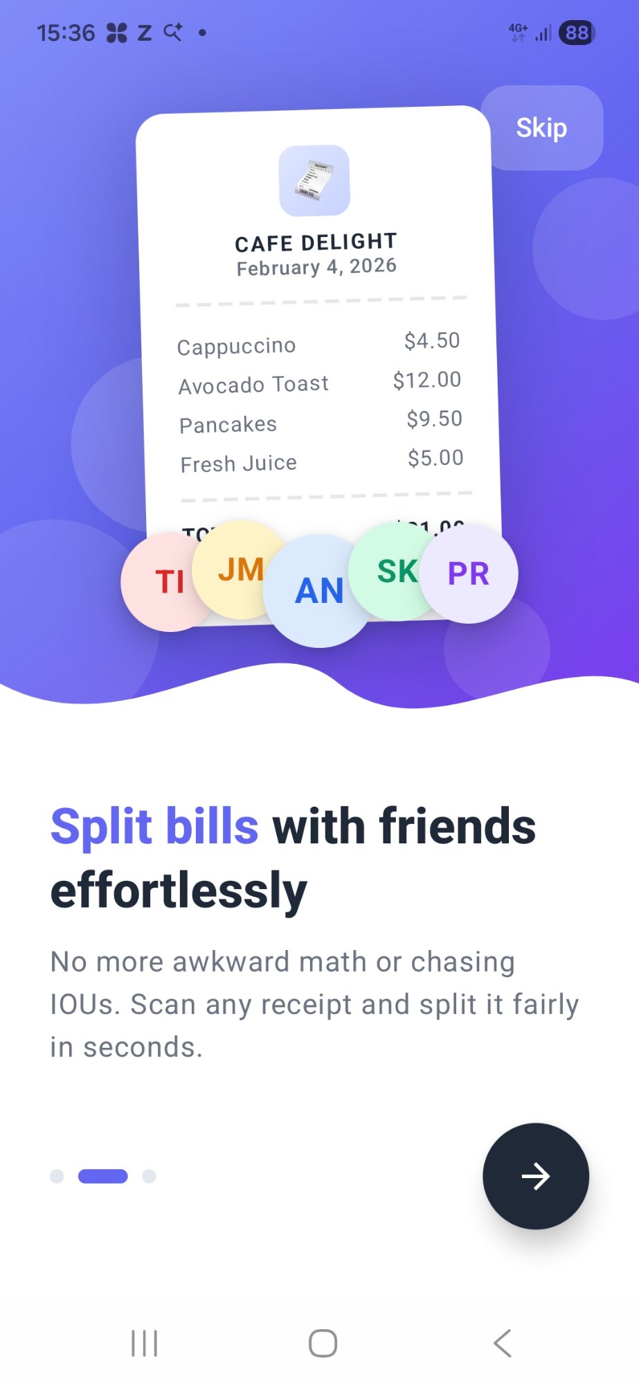 SplitEven App Screenshot
